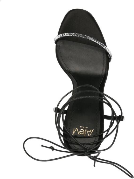 Alevì Kiky 110mm leather sandals Black