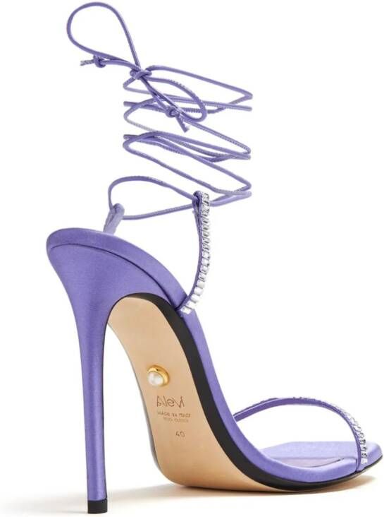 Alevì KIky 110mm satin sandals Purple