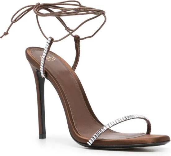 Alevì Kiky 120mm leather sandals Brown