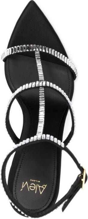 Alevì Lisa 110mm crystal-embellished sandals Black