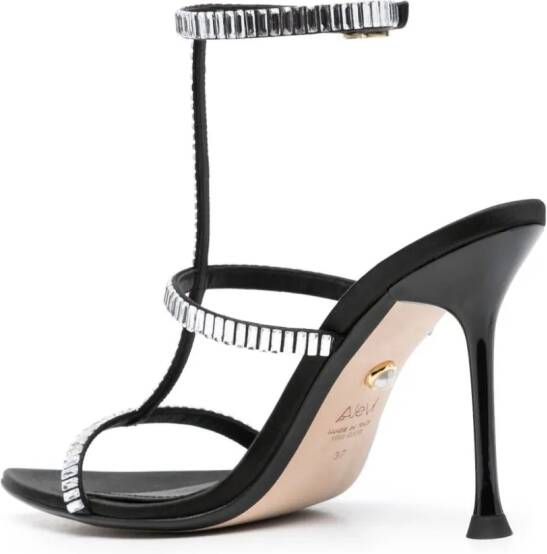 Alevì Lisa 95mm crystal-embellished sandals Black