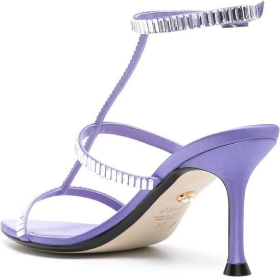 Alevì Lisa crystal-embellished sandals Purple