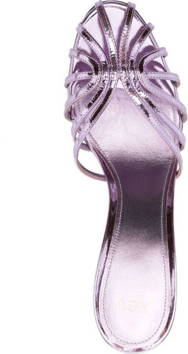 Alevì metallic-finish slip-on mules Purple