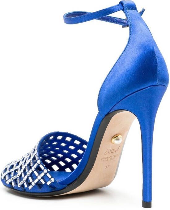 Alevì Molly crystal-embellished 110mm sandals Blue