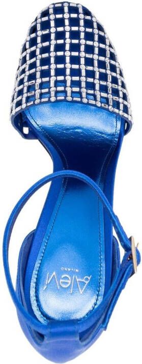 Alevì Molly crystal-embellished 110mm sandals Blue