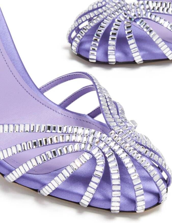 Alevì Penelope 110mm satin sandals Purple