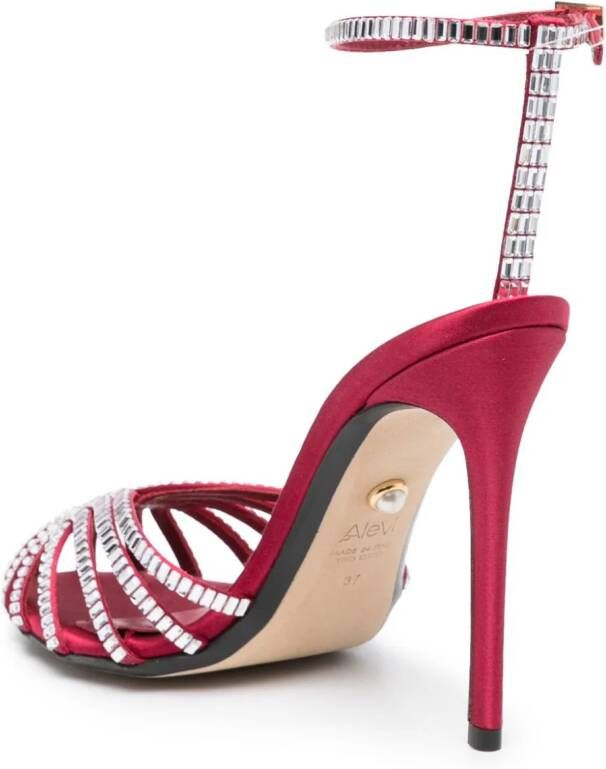 Alevì Penelope 120mm crystal-embellished pumps Red