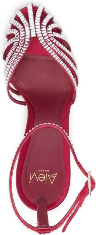 Alevì Penelope 120mm crystal-embellished pumps Red