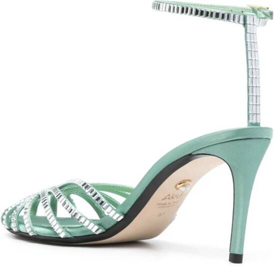 Alevì Penelope 90mm leather sandals Green