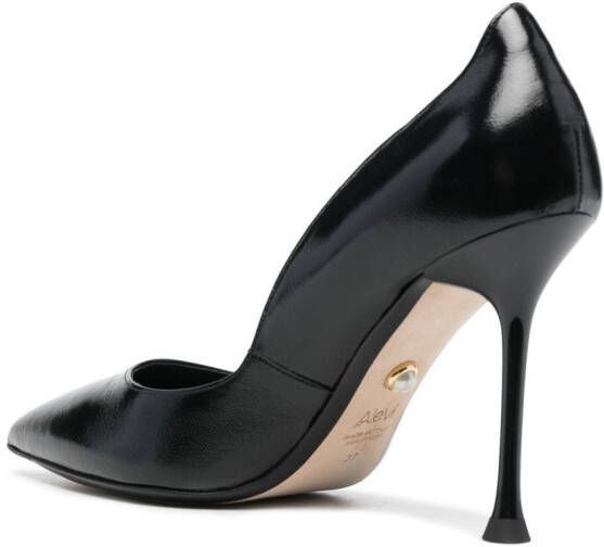Alevì Pretty pointed leather pumps Black