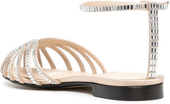 Alevì Rebecca crystal-embellished sandals Neutrals