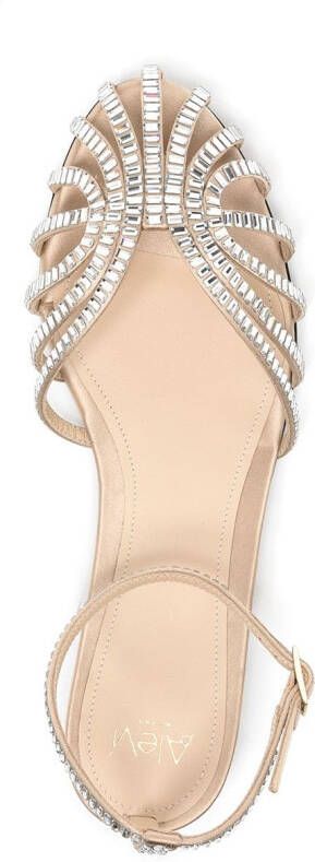 Alevì Rebecca crystal-embellished sandals Neutrals