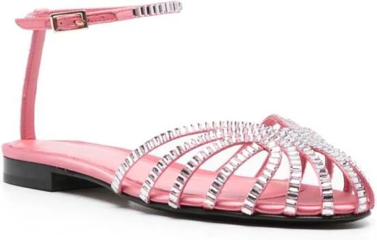 Alevì Rebecca leather flat sandals Pink
