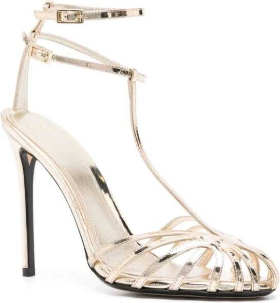 Alevì Stella 110mm metallic sandals Gold
