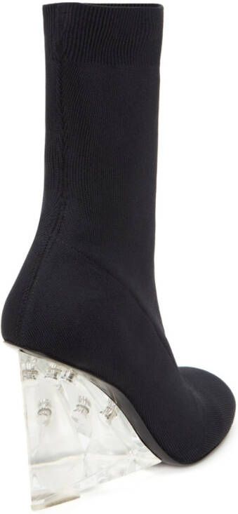 Alexander McQueen 105mm heeled slip-on boots Black