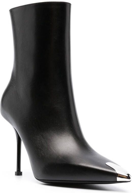 Alexander McQueen 105mm toe-cap ankle boots Black
