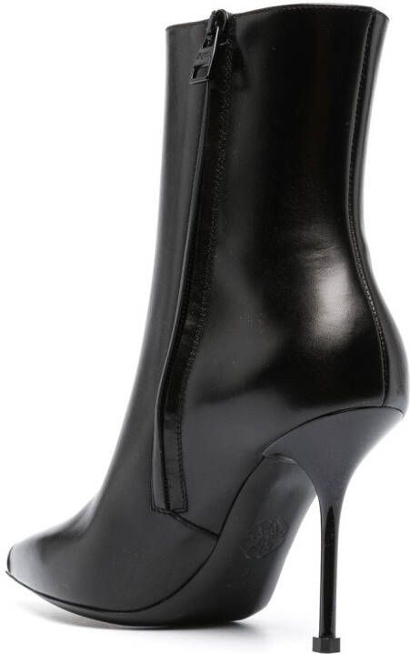 Alexander McQueen 105mm toe-cap ankle boots Black