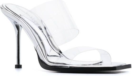 Alexander McQueen 105mm transparent-design sandals Silver