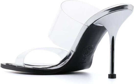 Alexander McQueen 105mm transparent-design sandals Silver