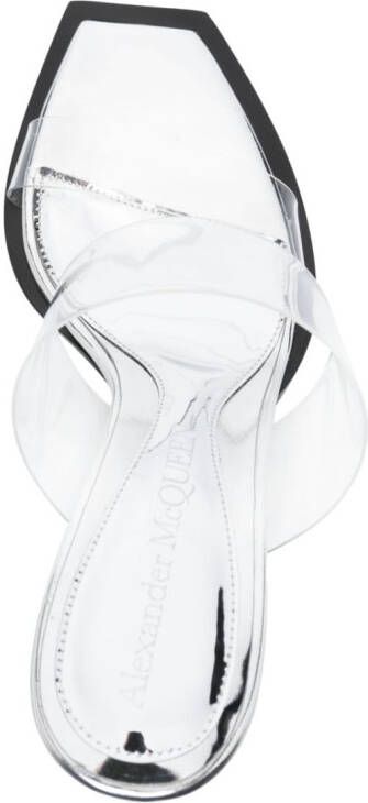 Alexander McQueen 105mm transparent-design sandals Silver
