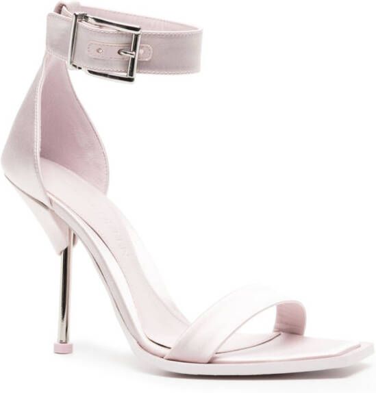 Alexander McQueen 110mm satin-finish sandals Pink