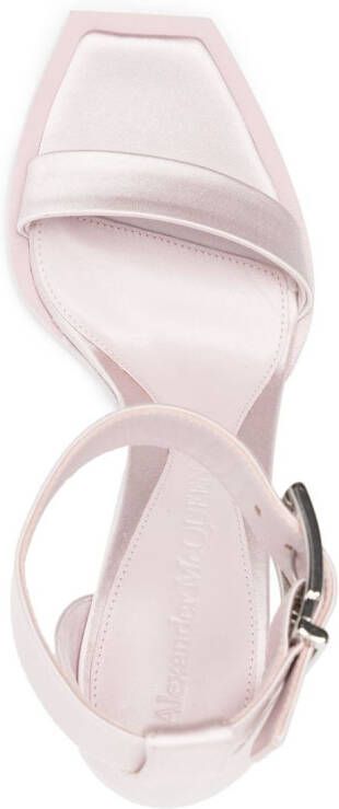 Alexander McQueen 110mm satin-finish sandals Pink