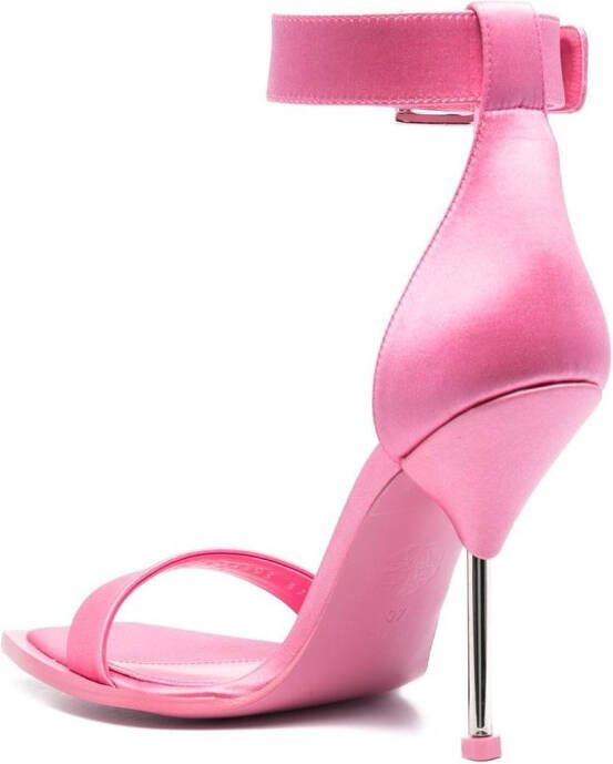 Alexander McQueen 110mm satin-finish sandals Pink