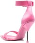 Alexander McQueen 110mm satin-finish sandals Pink - Thumbnail 3