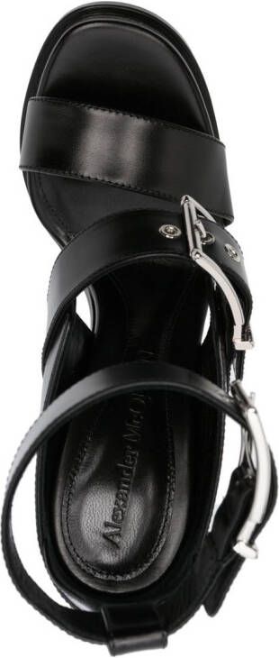 Alexander McQueen 125mm heeled leather sandals Black
