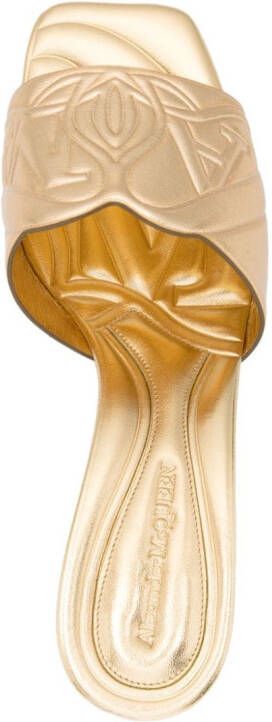 Alexander McQueen 55mm leather sandals Gold