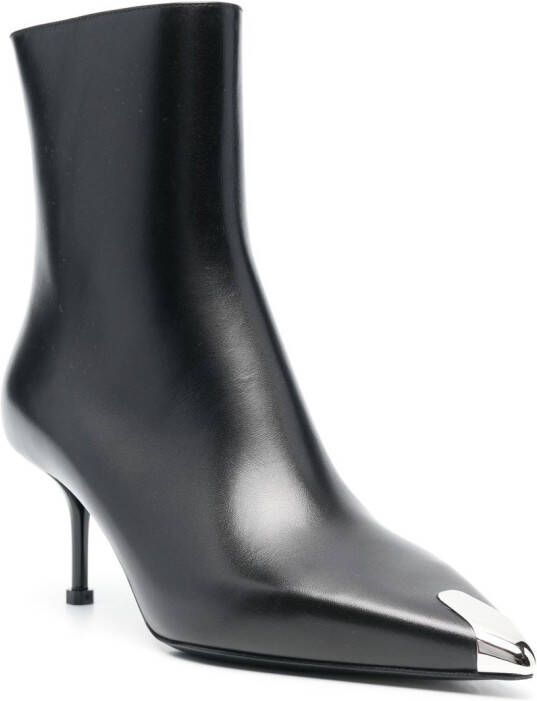 Alexander McQueen 70mm leather ankle boots Black