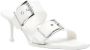 Alexander McQueen 75mm leather buckled mules White - Thumbnail 2