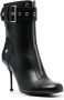 Alexander McQueen buckle-detail 90mm leather boots Black - Thumbnail 2