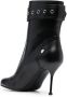 Alexander McQueen buckle-detail 90mm leather boots Black - Thumbnail 3