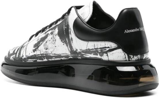 Alexander McQueen abstract-print translucent-sole sneakers White