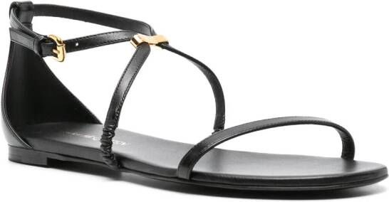 Alexander McQueen ankle-strap leather sandals Black