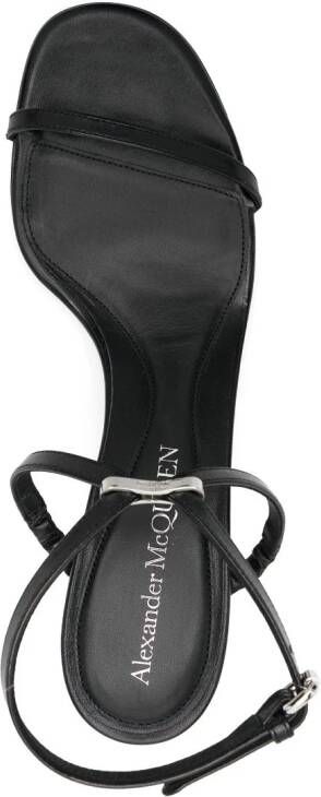 Alexander McQueen Armadillo 65mm leather sandals Black