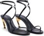 Alexander McQueen Armadillo 65mm metal-bar sandals Black - Thumbnail 2