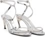 Alexander McQueen Armadillo 65mm metal-bar sandals Silver - Thumbnail 2