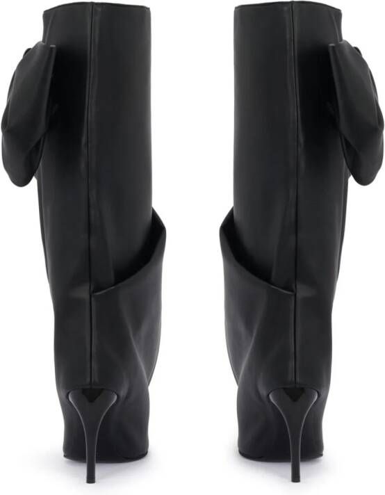 Alexander McQueen Armadillo bow-detail boots Black