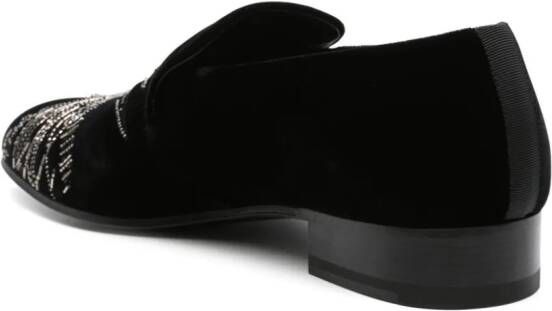 Alexander McQueen Astral velvet loafers Black