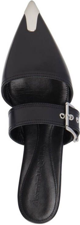 Alexander McQueen buckle-detail leather pumps Black