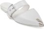 Alexander McQueen buckled leather mules White - Thumbnail 2