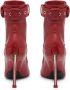 Alexander McQueen buckle-fastening leather ankle boots Red - Thumbnail 4