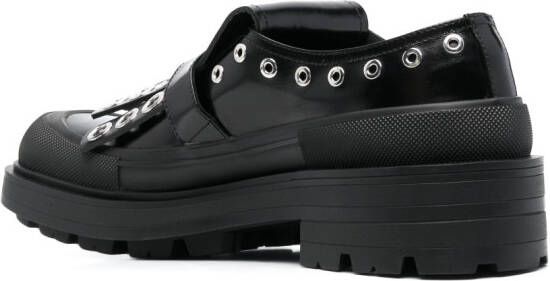 Alexander McQueen buckle-fastening tassel monk shoes Black