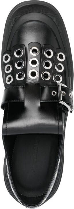 Alexander McQueen buckle-fastening tassel monk shoes Black