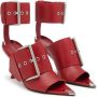 Alexander McQueen buckle-strap leather sandals Red - Thumbnail 2
