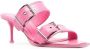 Alexander McQueen buckled 72mm leather sandals Pink - Thumbnail 2