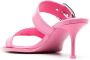 Alexander McQueen buckled 72mm leather sandals Pink - Thumbnail 3