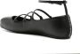 Alexander McQueen buckled-straps leather ballerina shoes Black - Thumbnail 3